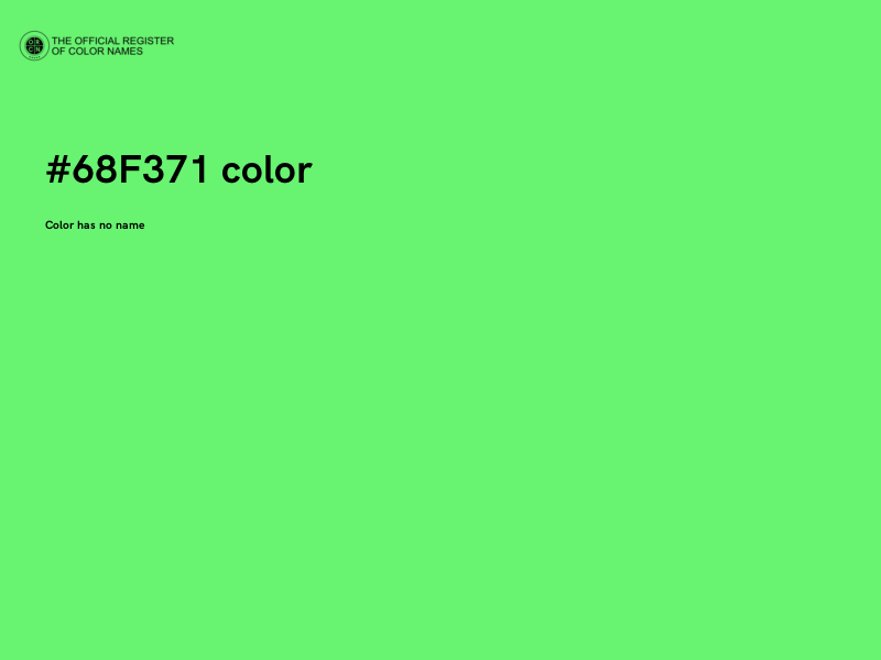 #68F371 color image