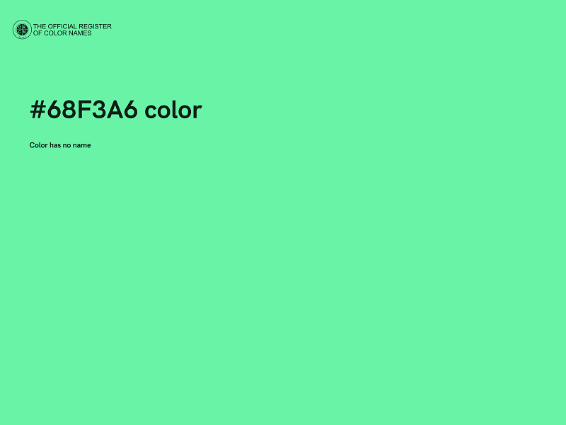 #68F3A6 color image