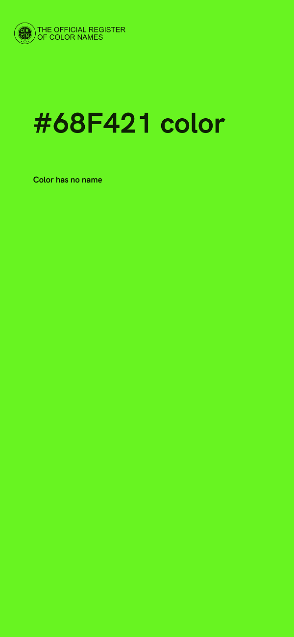 #68F421 color image