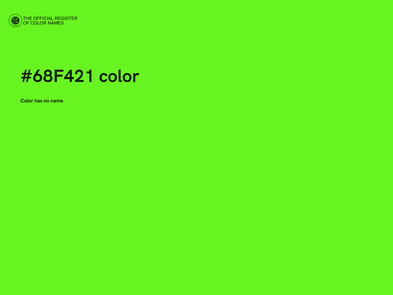 #68F421 color image