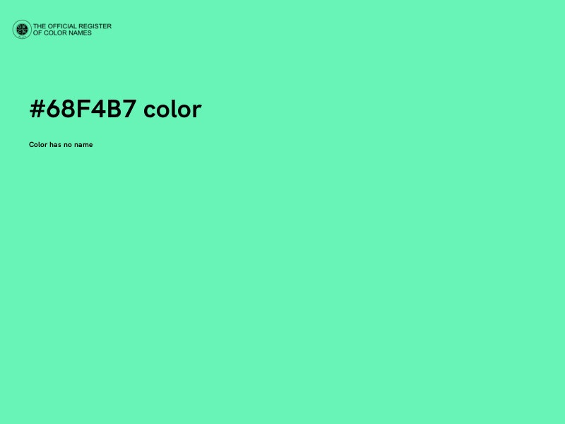 #68F4B7 color image