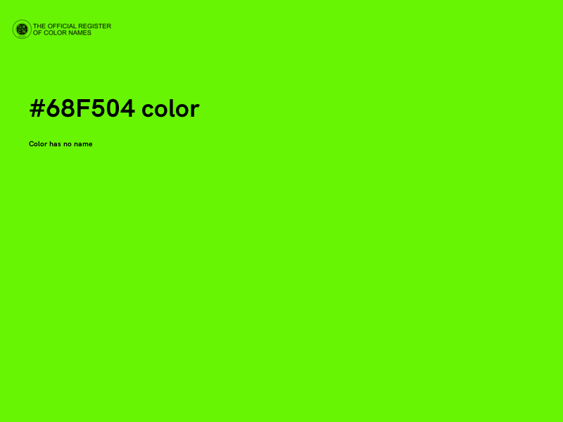 #68F504 color image