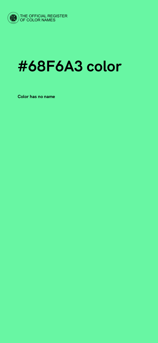 #68F6A3 color image