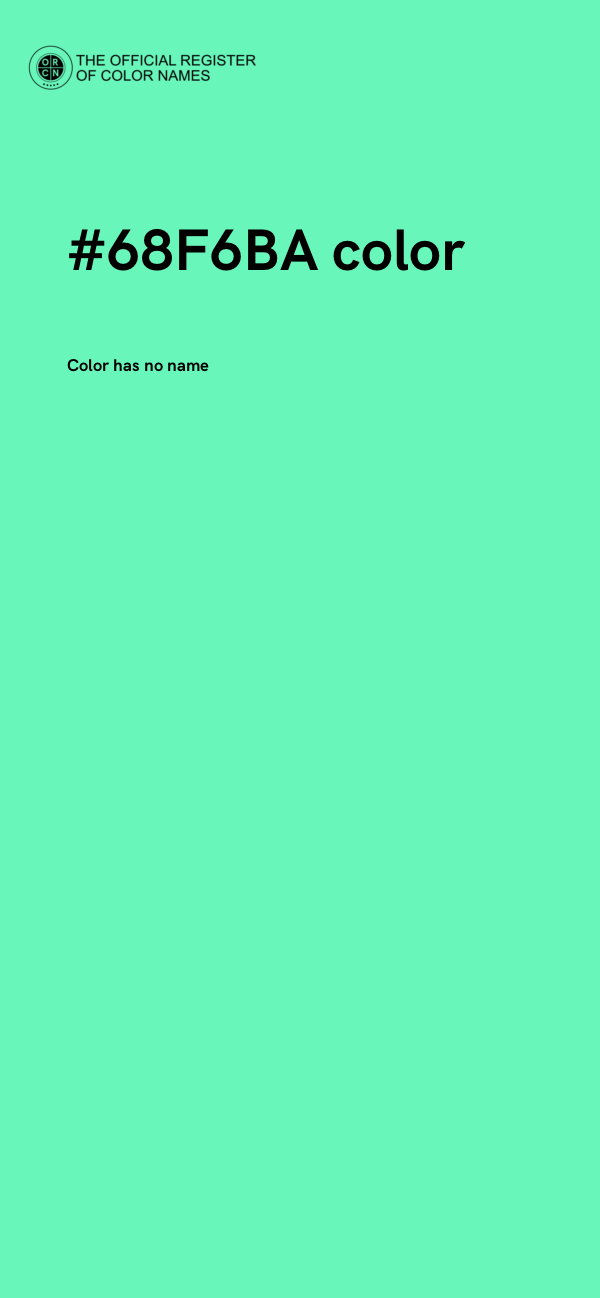 #68F6BA color image
