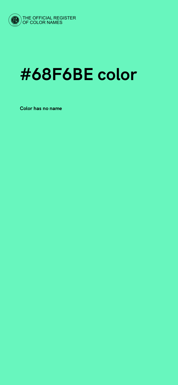 #68F6BE color image