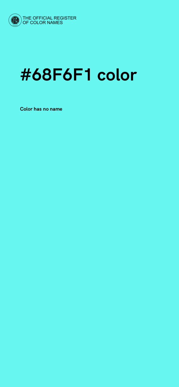 #68F6F1 color image