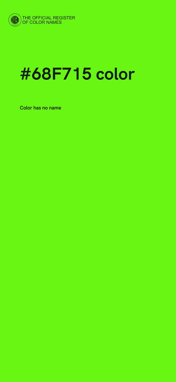 #68F715 color image