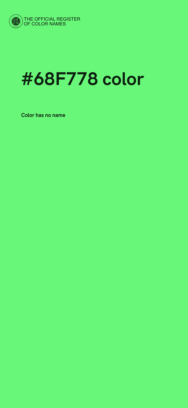 #68F778 color image