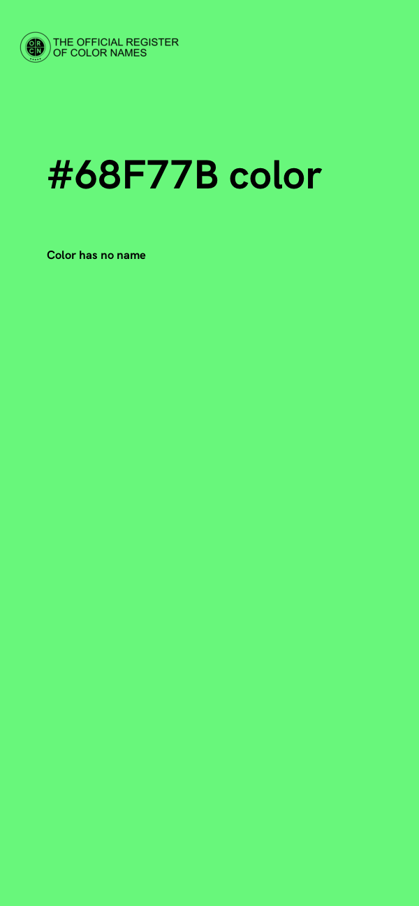 #68F77B color image