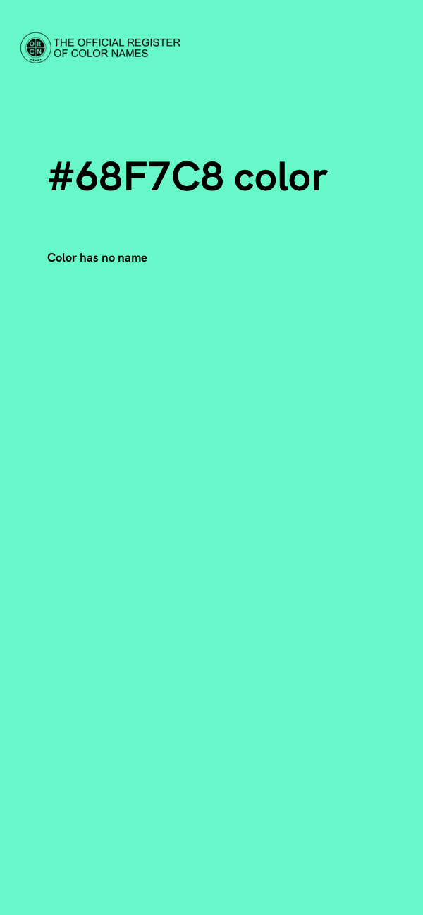 #68F7C8 color image