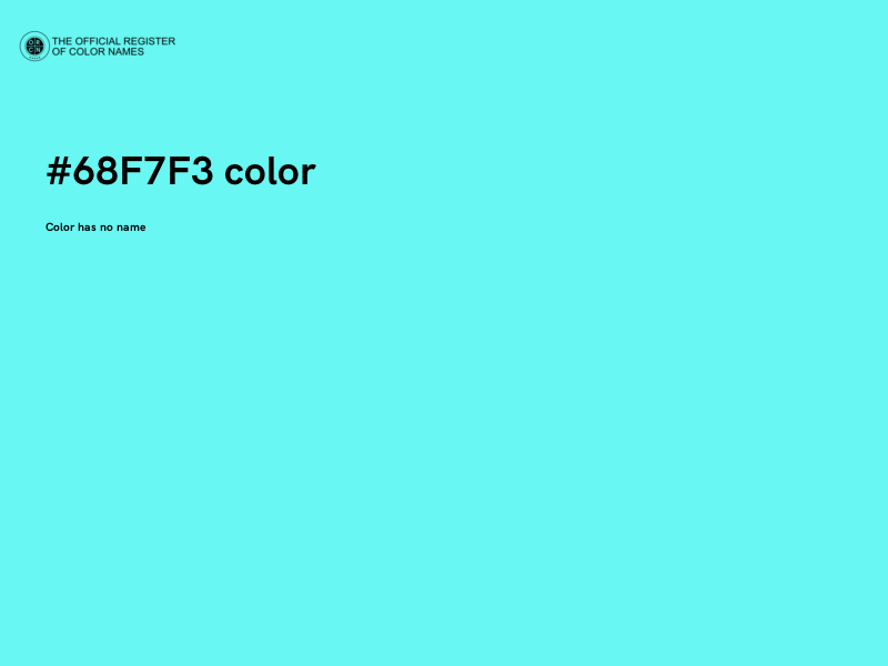 #68F7F3 color image