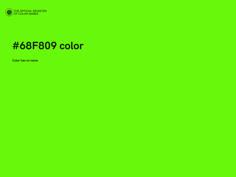 #68F809 color image