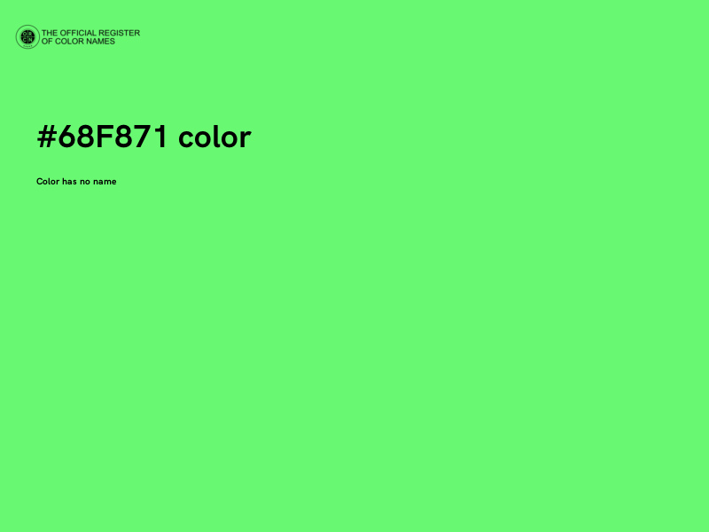 #68F871 color image