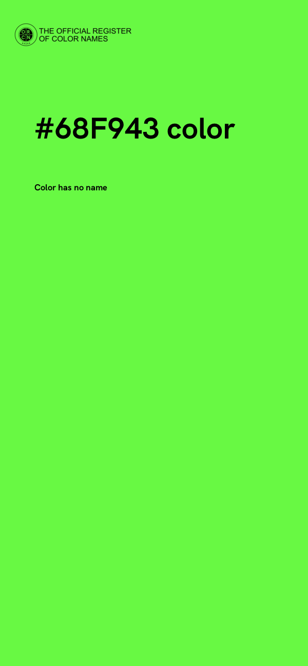 #68F943 color image
