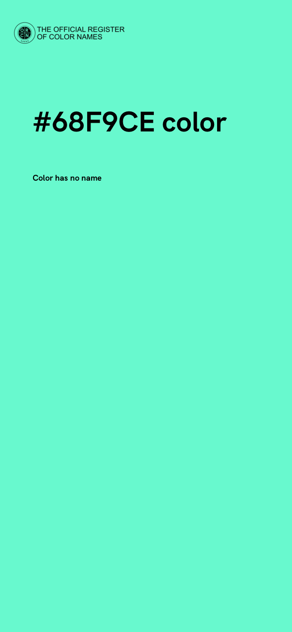 #68F9CE color image