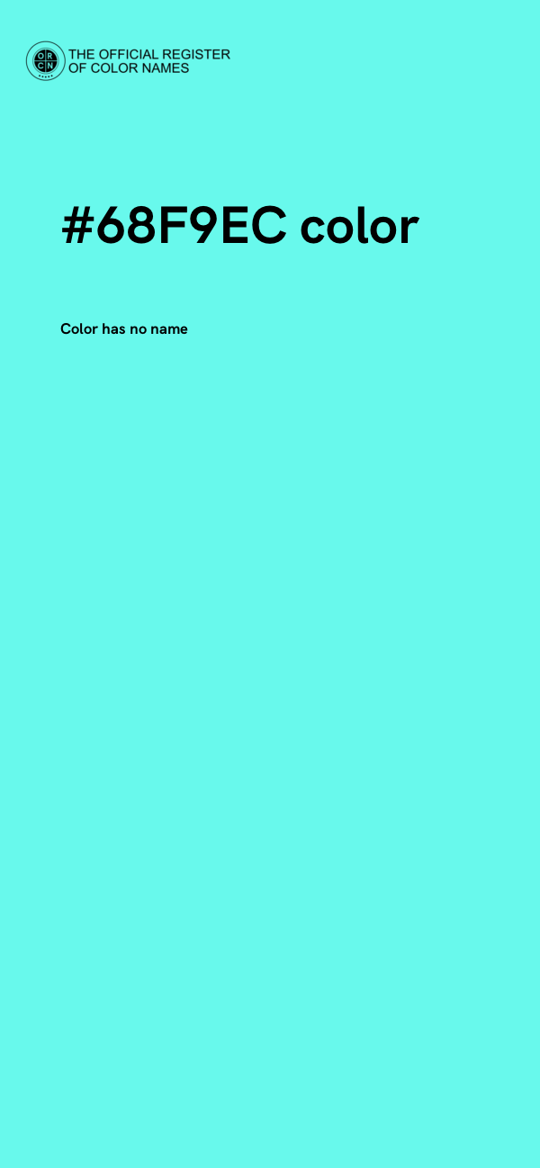 #68F9EC color image