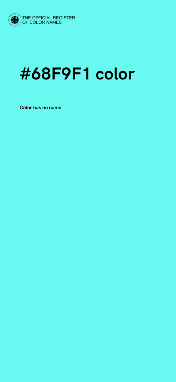#68F9F1 color image
