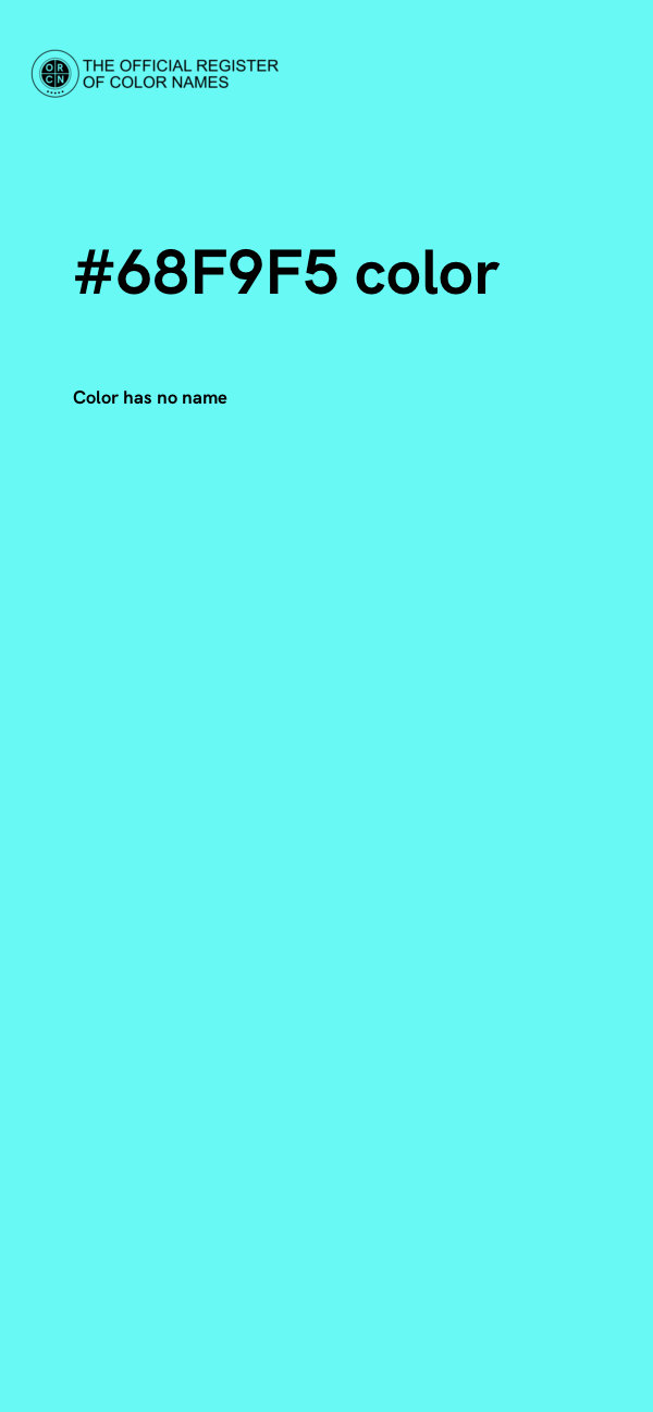 #68F9F5 color image