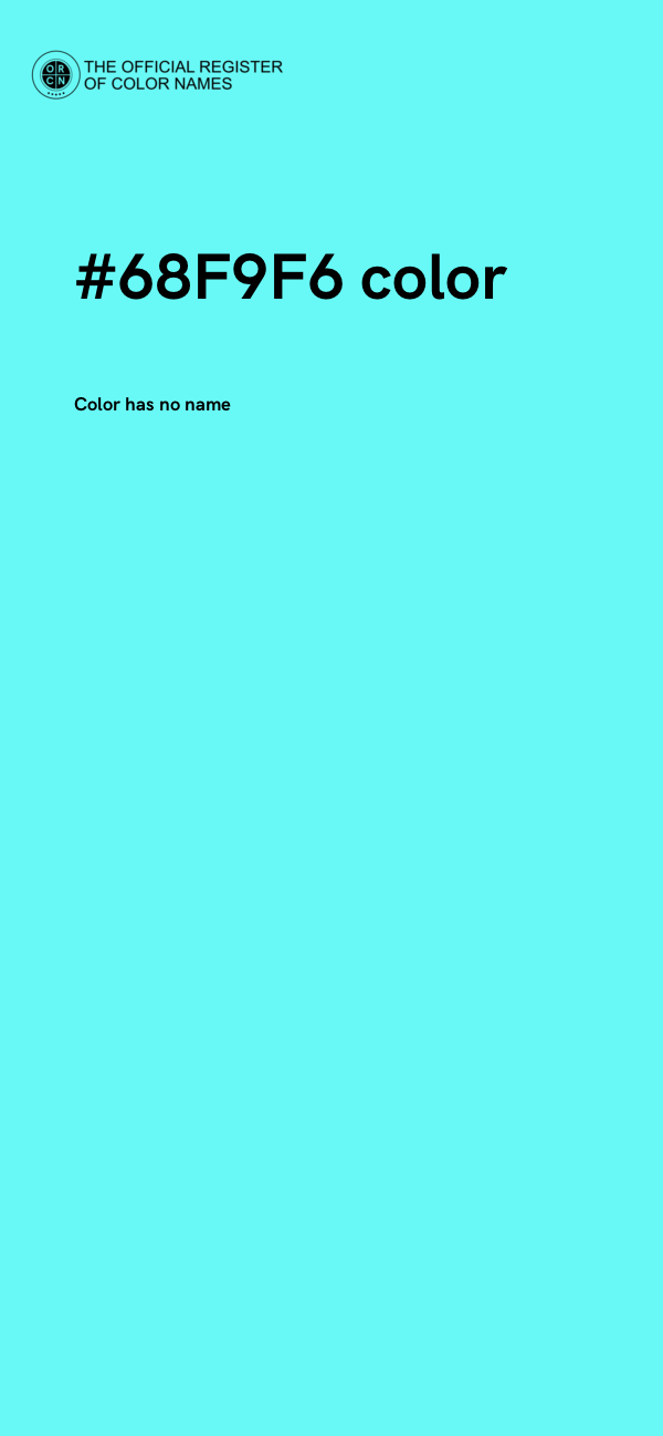 #68F9F6 color image