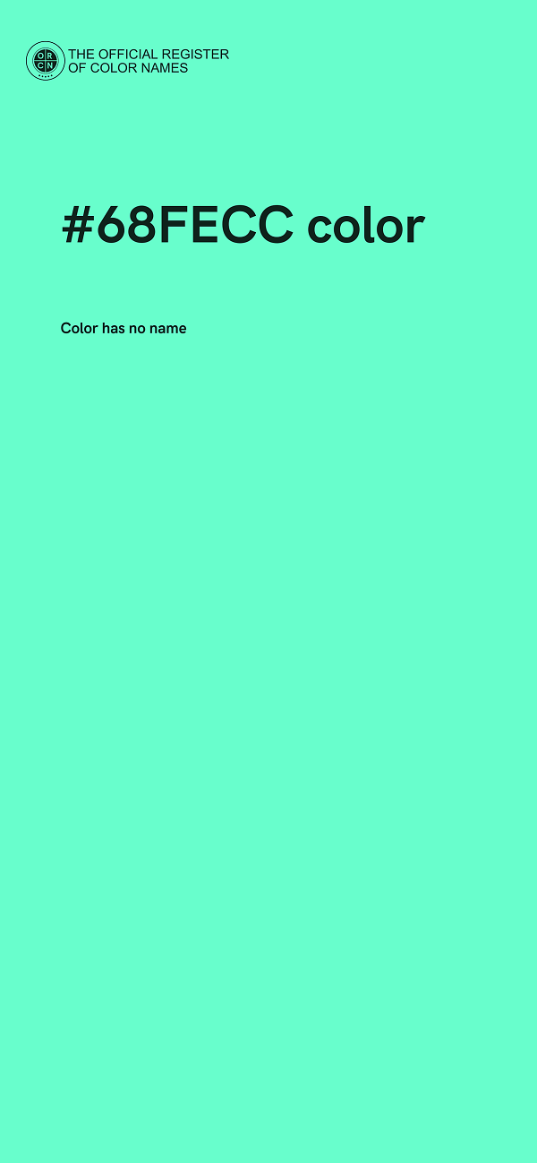 #68FECC color image