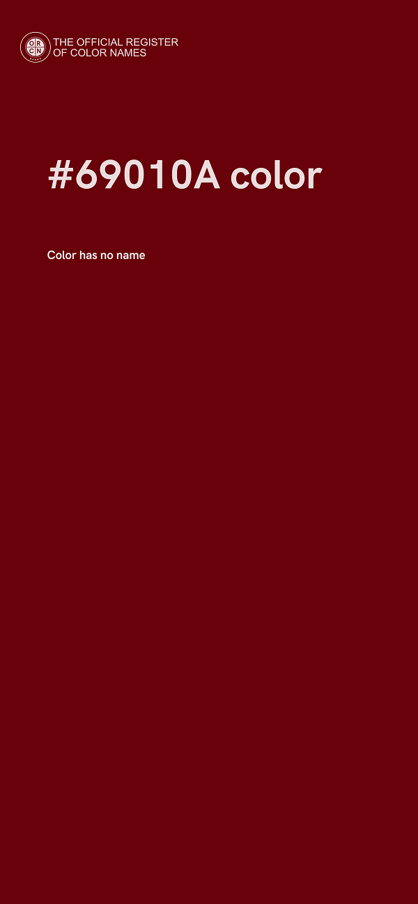 #69010A color image