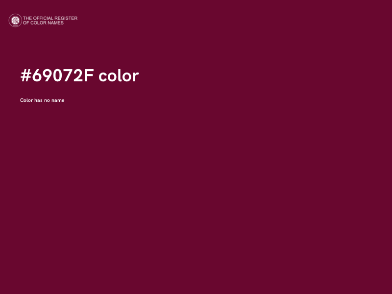 #69072F color image