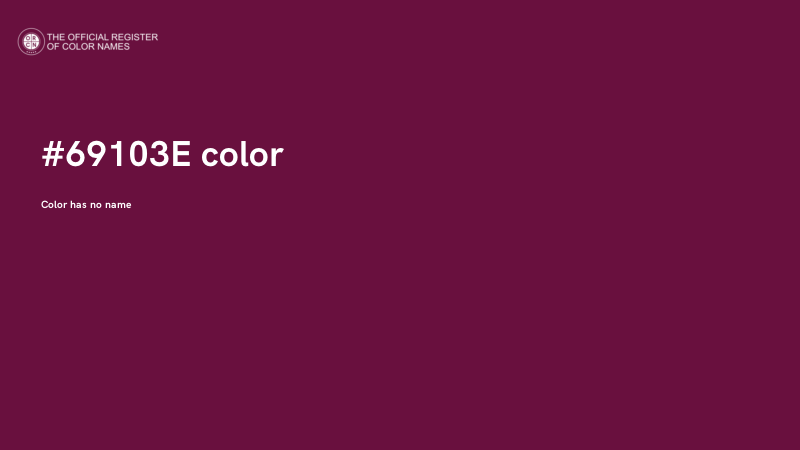 #69103E color image