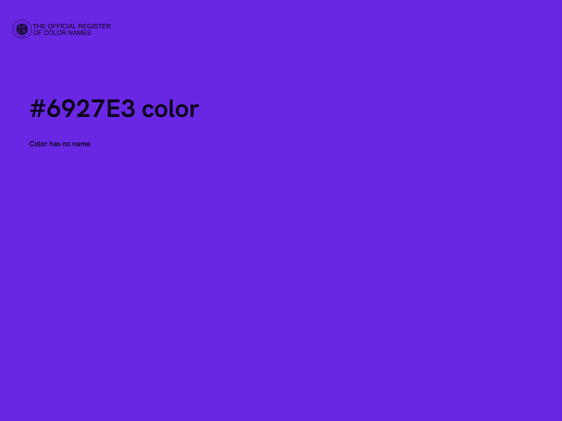 #6927E3 color image