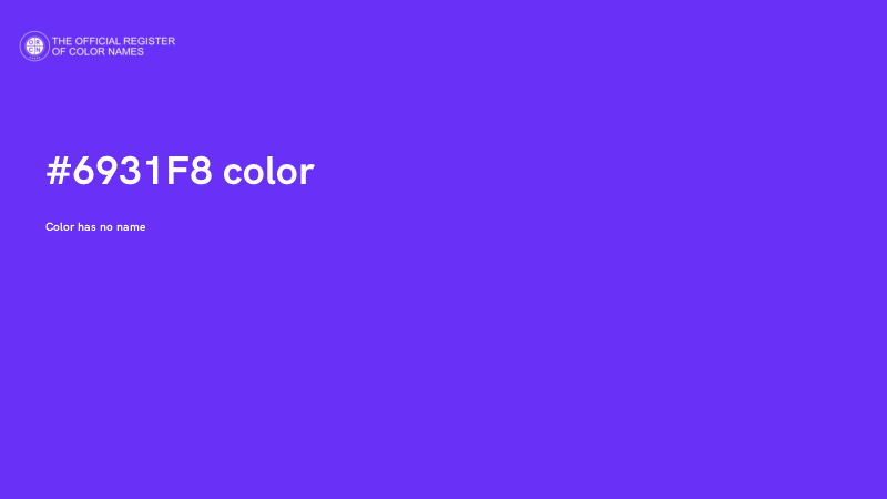 #6931F8 color image
