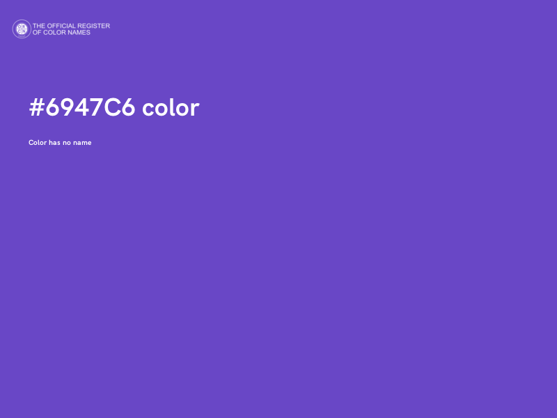 #6947C6 color image