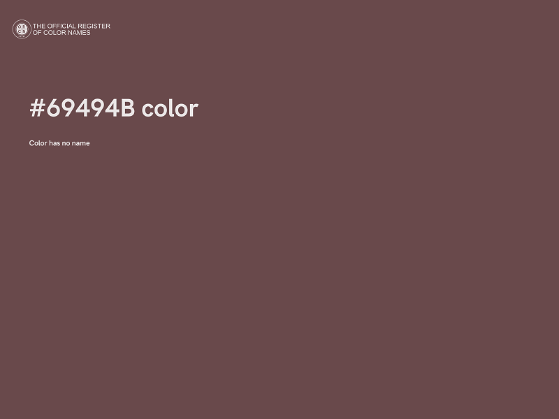 #69494B color image