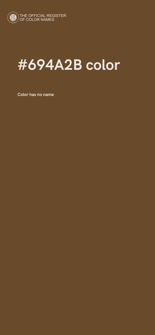 #694A2B color image