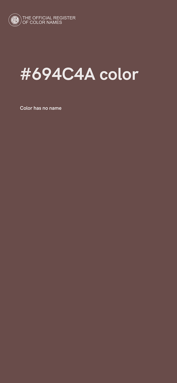 #694C4A color image