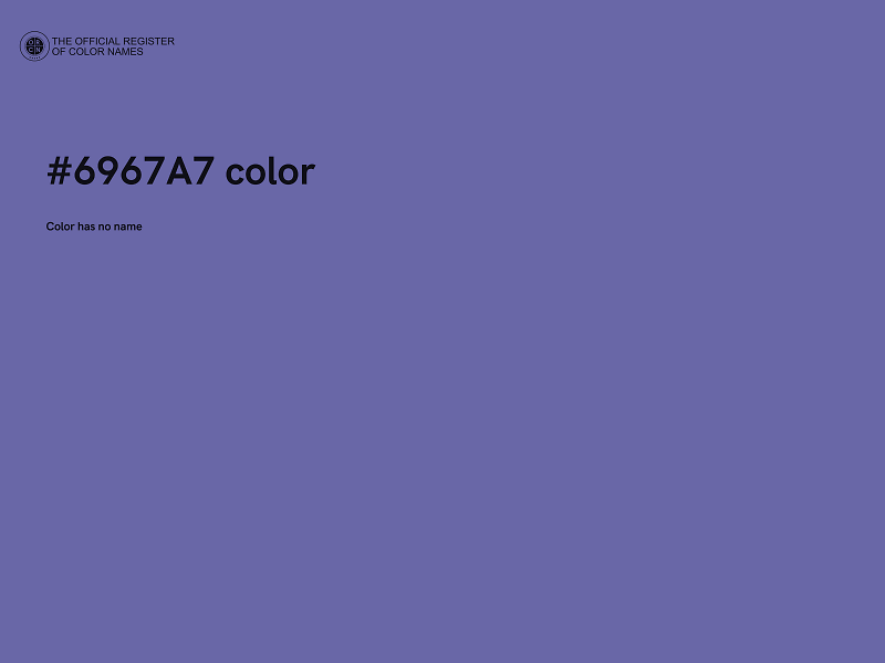 #6967A7 color image