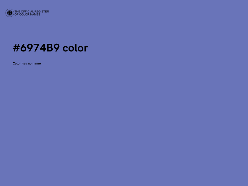 #6974B9 color image