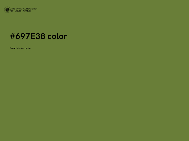#697E38 color image