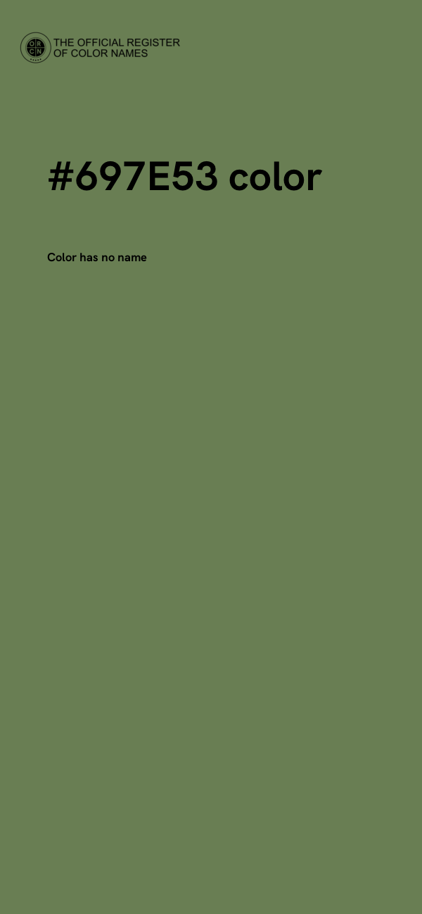 #697E53 color image