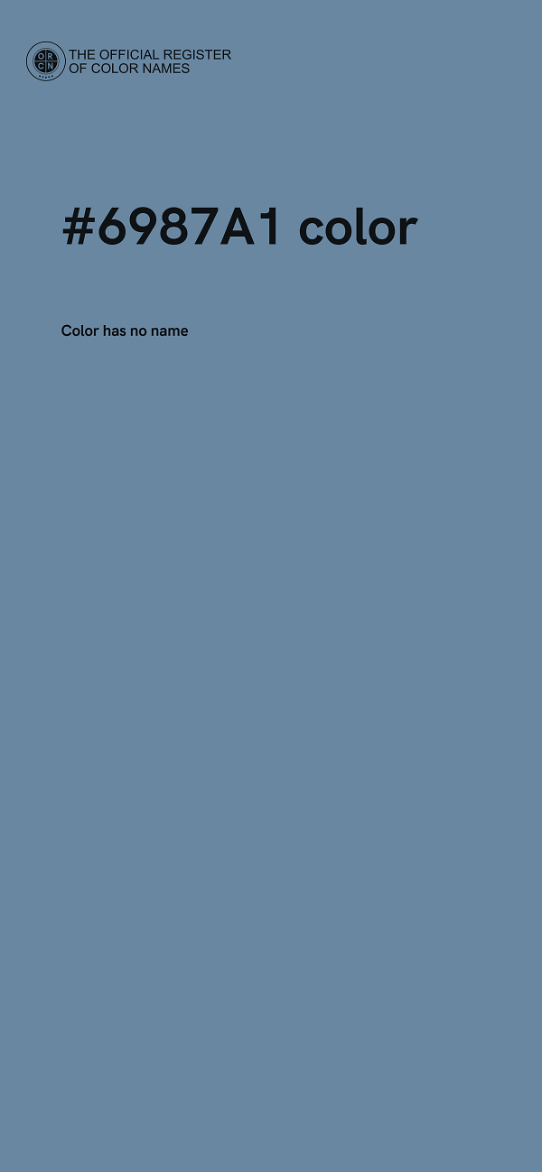 #6987A1 color image