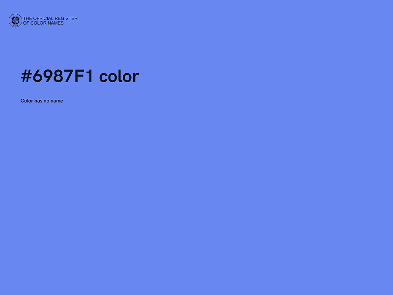 #6987F1 color image