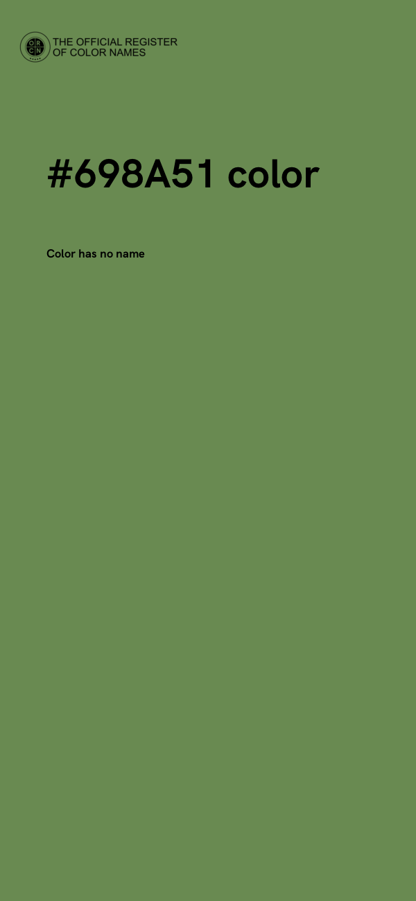 #698A51 color image