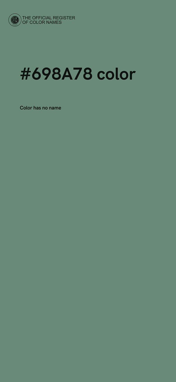 #698A78 color image