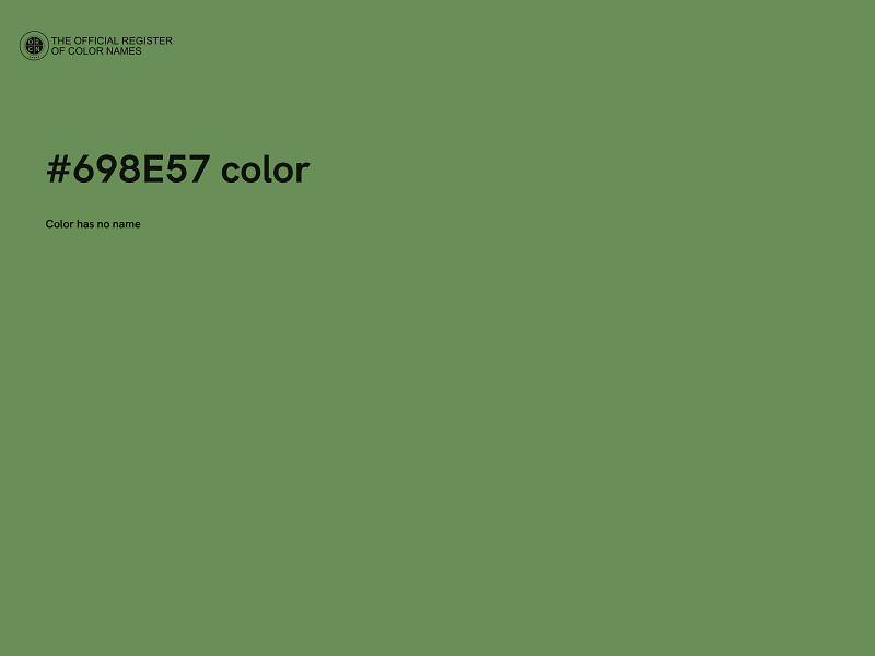 #698E57 color image