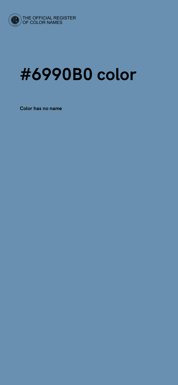 #6990B0 color image