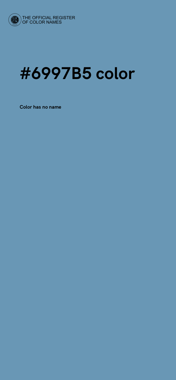 #6997B5 color image