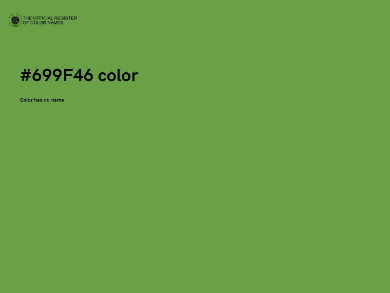 #699F46 color image