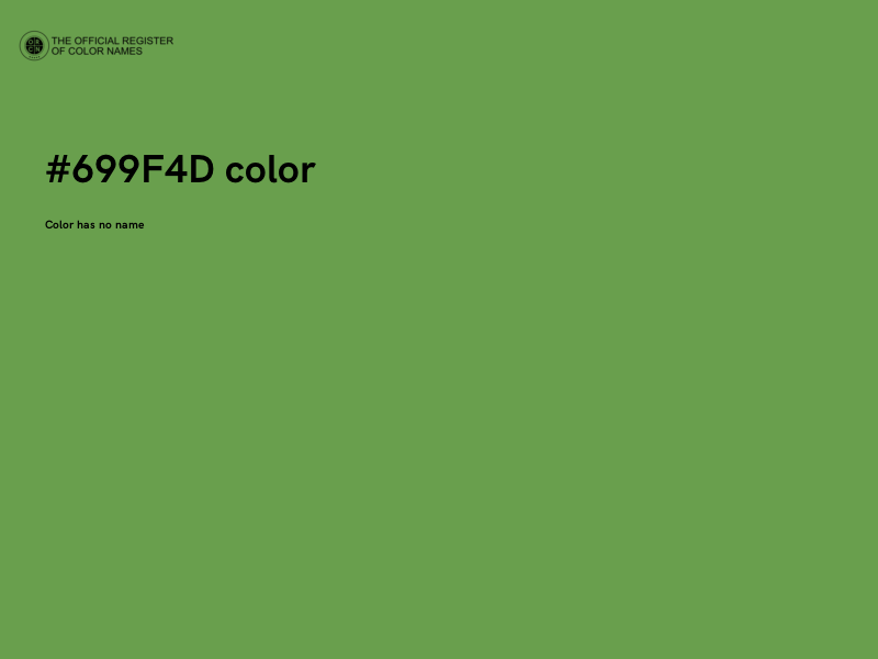 #699F4D color image