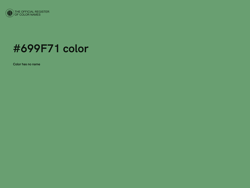 #699F71 color image
