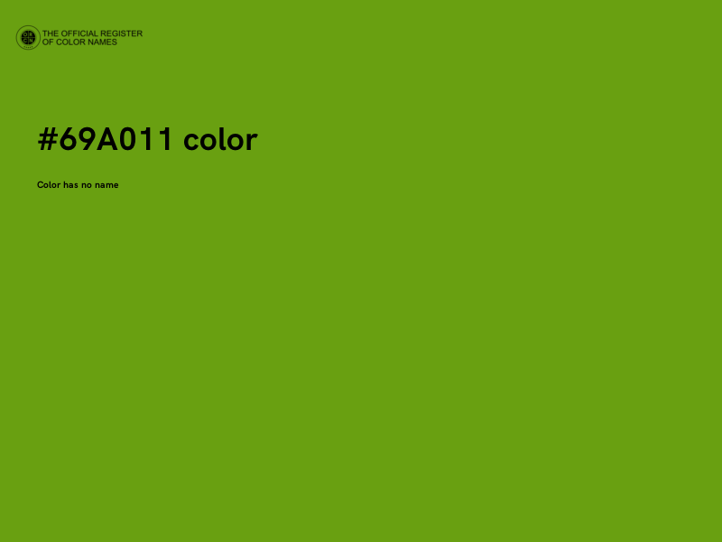 #69A011 color image