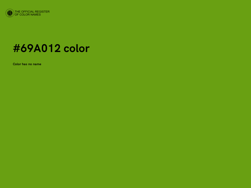 #69A012 color image