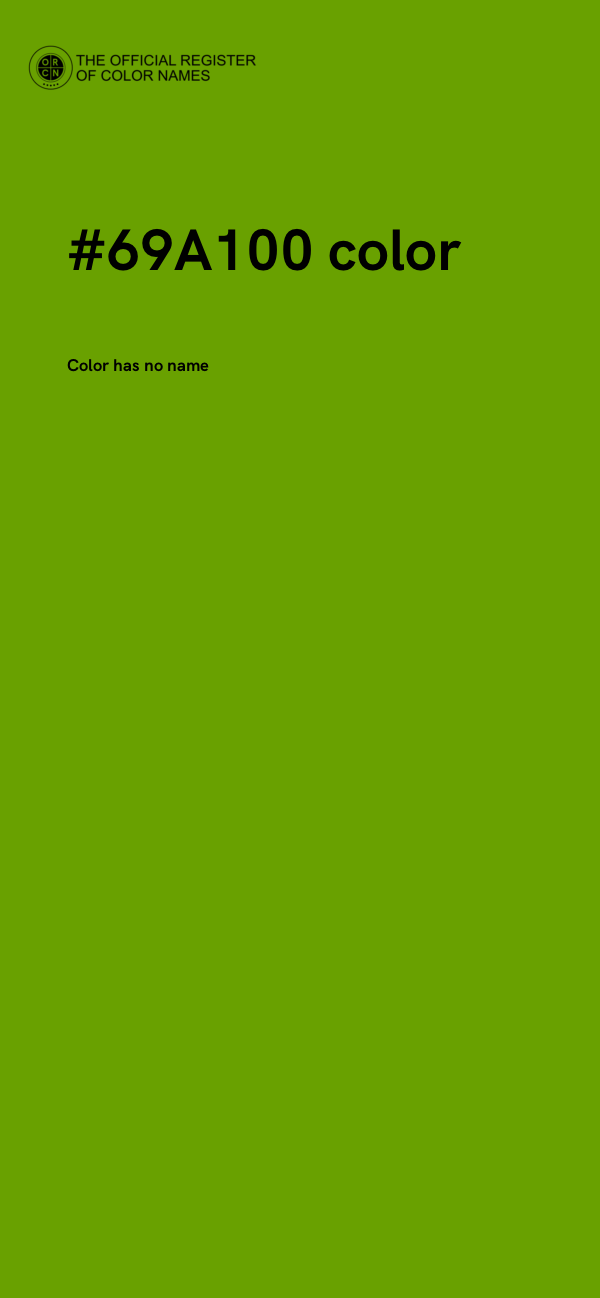 #69A100 color image